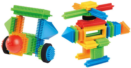 Jouets Lobbes, par exemple jeu de poils de blocs de construction Lobbes - jouets de construction colorés 58 pièces.