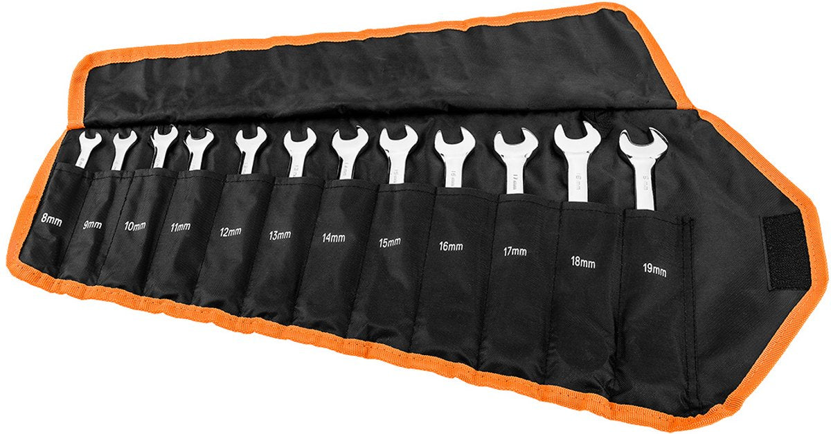 Série Neo Klucze - jeu de clés combinées - cliquet et interrupteur - avec sac souple