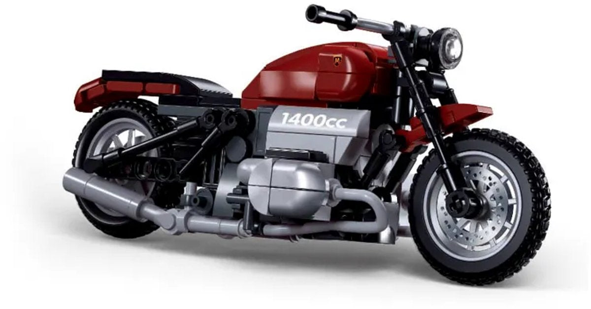 Sluban modelbricks motor r18 road bike bouwspeelgoed – constructiespeelgoed motor modelbouw – bouwdoos met 222 bouwstenen – m38-b1131 – vanaf 10 jaar