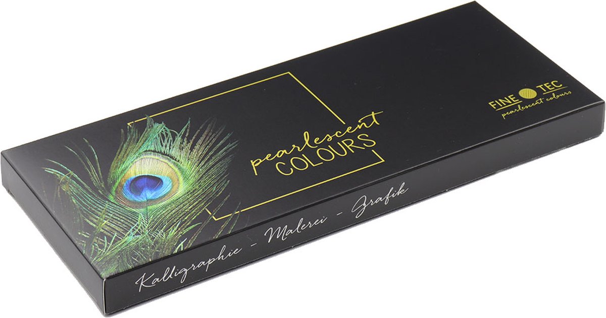 Finetec ® ensemble de peinture aquarelle nacre arc-en-ciel | 12 couleurs