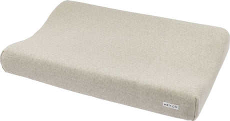 Housse de matelas à langer basique en tricot pour bébé Meyco - sable mélangé - 50x70cm