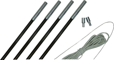 Eurotrail Stick Set Fiber 11 mm 550-600 cm Fibre-verre noir
