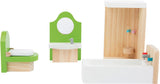 Small foot - meubles de salle de bain en bois pour maison de poupée, 4 pièces.