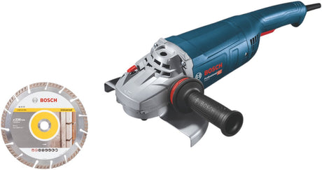 Bosch bleu gws 22-230 j set professionnel | meuleuse d'angle | 230 mm | 2200 watts-06018c1301