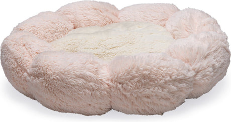 Beeztees kitten ligmand maui - kattenmand - pluche - roze - 50x50x15 cm