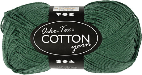 Fil de coton Creativ company, vert foncé, 50gr, 170m