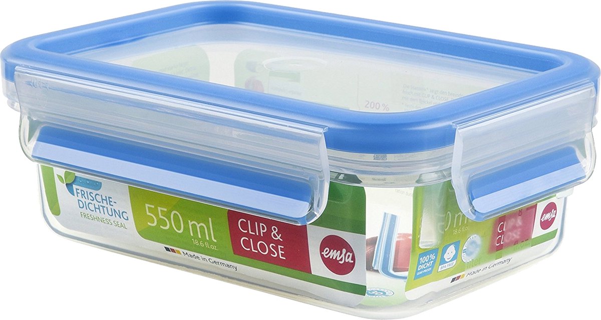 EMSA 508538 Clip Close Versholding Box 0,55L Bleu