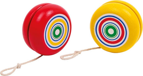 Small foot - yoyo en bois jaune et rouge, lot de 8