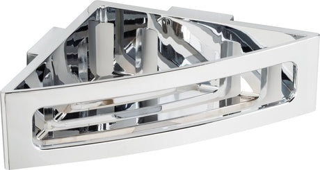 Wenko turbo-loc bralia support d'angle chrome 35x9cm - support de douche - panier de douche - montage sans perçage - autocollant