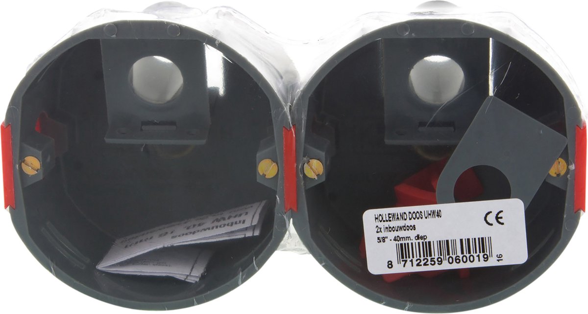 Attema boîte d'encastrement paroi creuse - uhw40 - ø5 8 - gris - 2 pièces