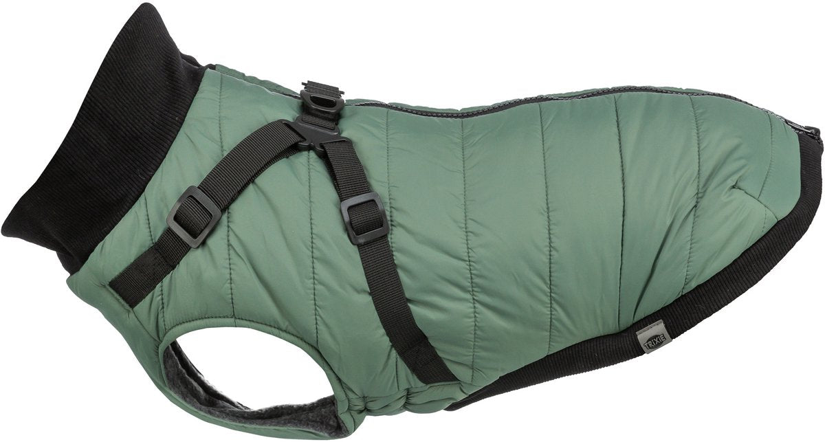Trixie manteau pour chien pontis avec harnais vert sauge