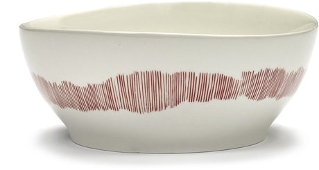 Serax - fête ottolenghi - bol l - blanc rouge - 18 ø - 4 pièces