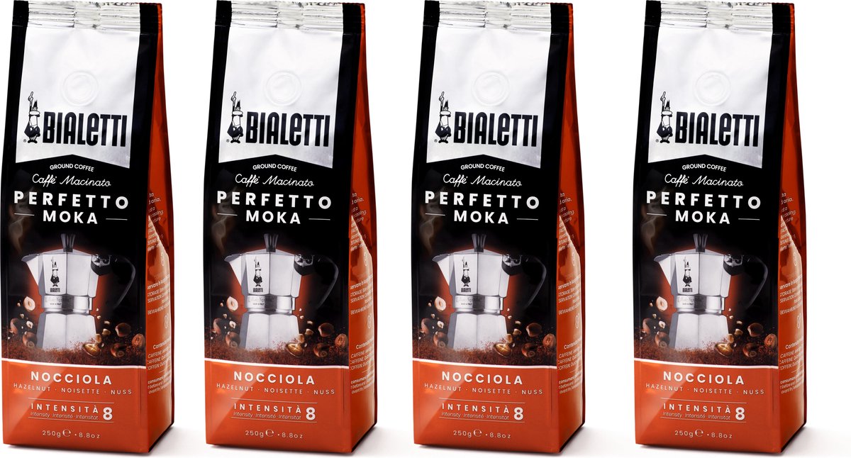 Café moulu Bialetti moka noisette - 4x 250 grammes