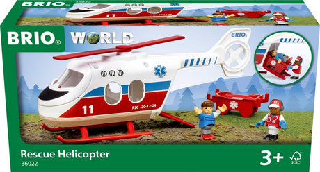 Brio world - 36002 hélicoptère de sauvetage | accessoire pour coffret de train pour enfants à partir de 3 ans