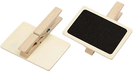Tableau noir Creativ company avec pinces à linge, taille 6,8x4,7 cm, 6 pièces 1 boîte