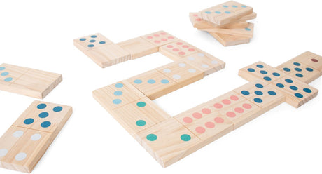 Bs Toys méga jeu de dominos en bois, 28 pièces.