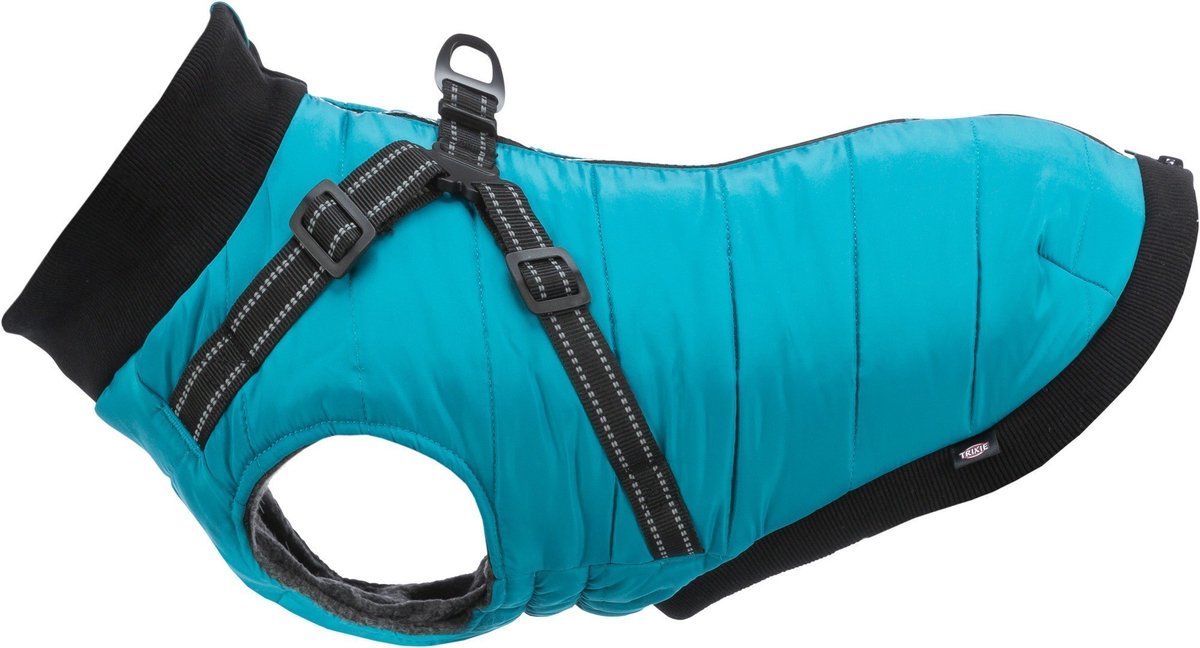 Trixie manteau pour chien pontis avec harnais aqua
