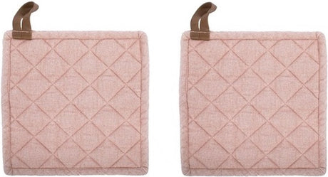 Unbranded sans marque maniques tiseco myrna – coton – lot de 2 pièces – 20x20cm – rose