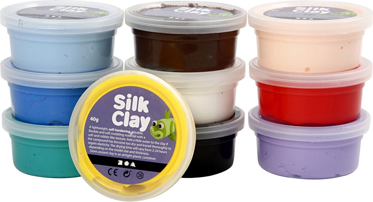 Argile de soie https: www.cchobby.nl soie-argile-basic-1-diverse-colours-10x40-gr-1-doos