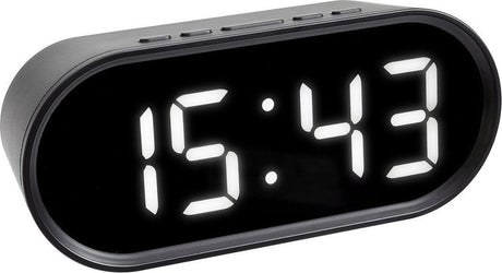 Tfa dostmann 60.2025.01 réveil quartz noir heures d'alarme : 1