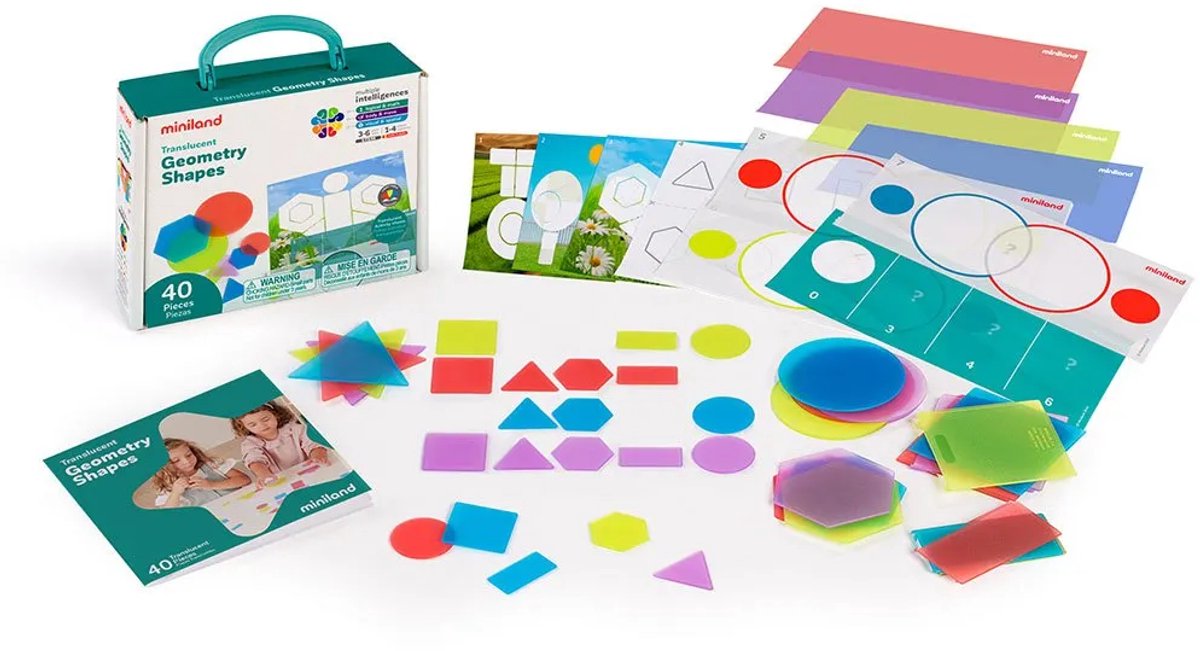 Jouet transparent Miniland lightpad - formes géométriques