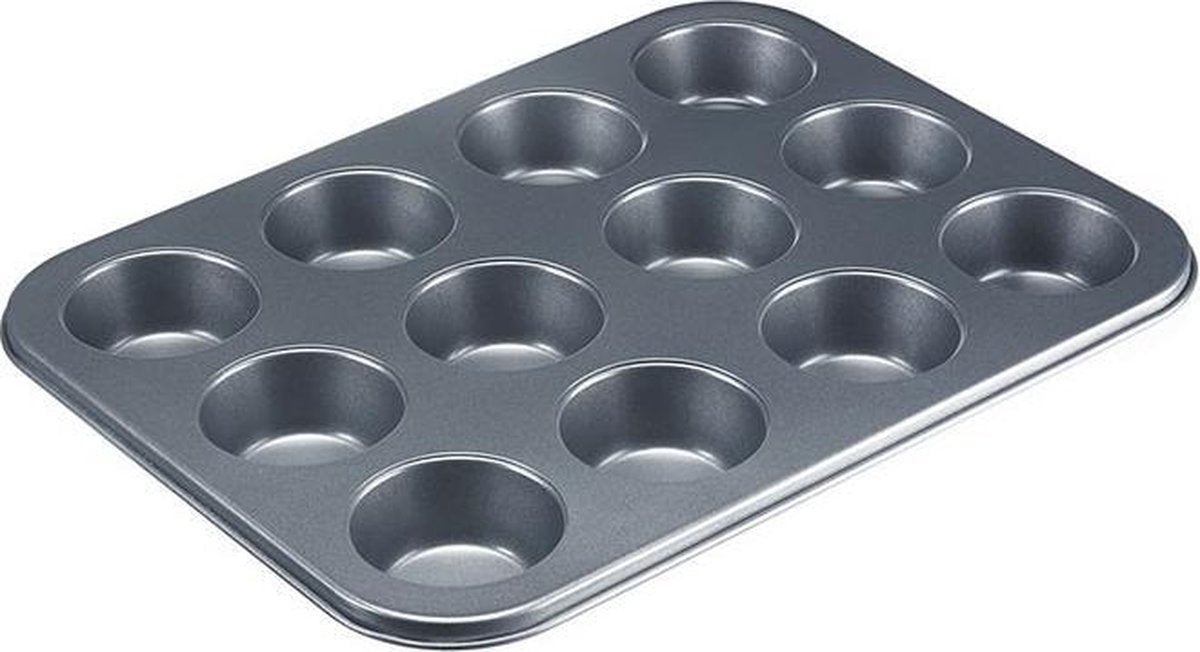 Moule Westmark pour 12 muffins, revêtement antiadhésif, acier laminé à froid, back meister, anthracite, 32902270