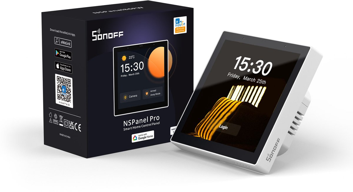 Panneau de commande Sonoff wifi bluetooth zigbee Matter nspanel pro (blanc)