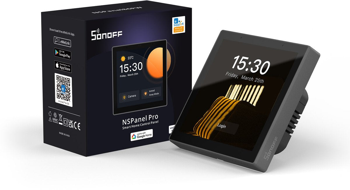 Sonoff interrupteur mural de scène intelligente nspanel pro (noir)