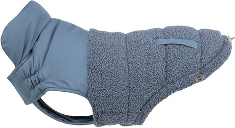 Manteau pour chien Trixie - bleu ajou 18cm - polyester chaud, rabat poitrine réglable, poches décoratives tendance