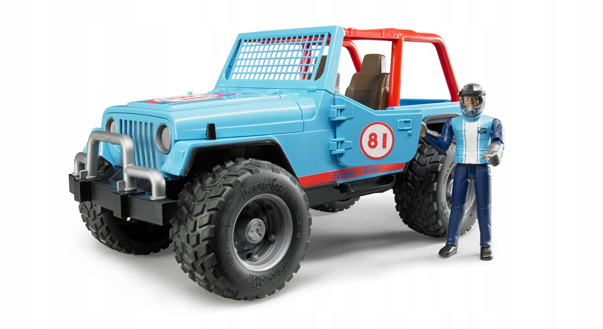 Véhicule tout-terrain tout-terrain jeep Bruder avec chauffeur 1:16 02541