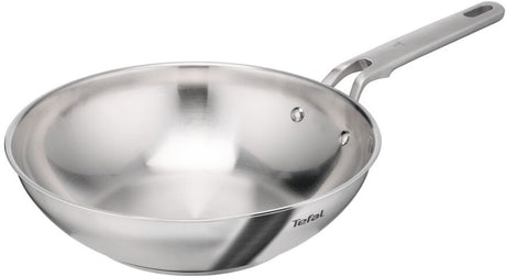 Tefal extreme non couché - poêle wok - 28 cm - sans revêtement - sans pfas - induction