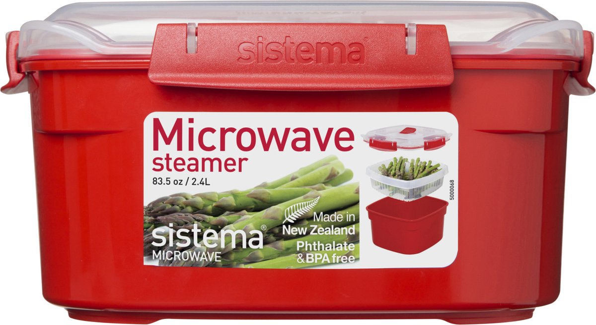 Récipient micro-ondes Sistema - cuiseur vapeur - 2,4 litres