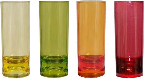 Gimex - color line - verre à shot - arc-en-ciel - 40 ml - 4 pièces