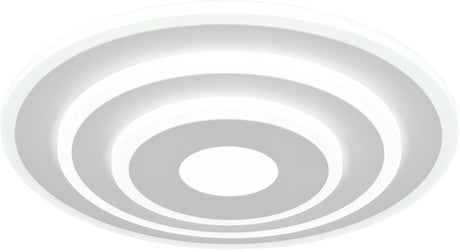 Rl vis ta lumière réalité goya - plafonnier - blanc mat - incl. 1x SMD 35 W - télécommande - variateur intégré - couleur de la lumière réglable en continu - veilleuse - dimmable avec interrupteur - montage au mur et au plafond - fonction mémoire