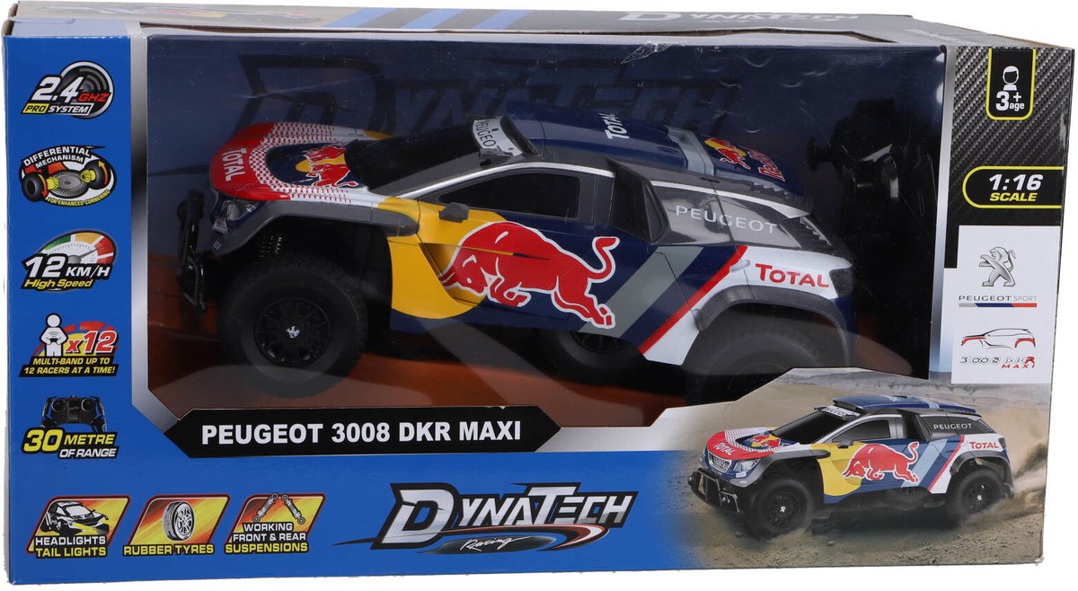 Dynatech voiture radiocommandée Peugeot 1:16 2.4G 3008 DKR Maxi