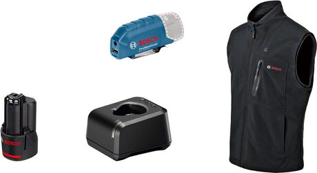 Bosch bleu ghv 12 + 18v xa | chauffe-corps chauffant 2xl | y compris chargeur de batterie - 06188000g8