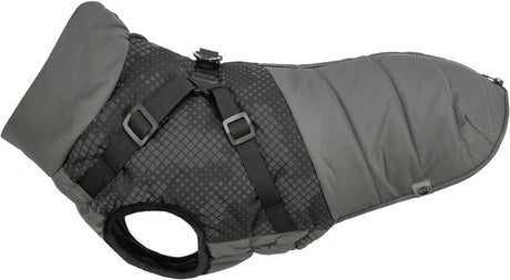 Trixie manteau pour chien réfléchissant gris 30cm - doublure polaire chaude - polyester réfléchissant, facile à enfiler