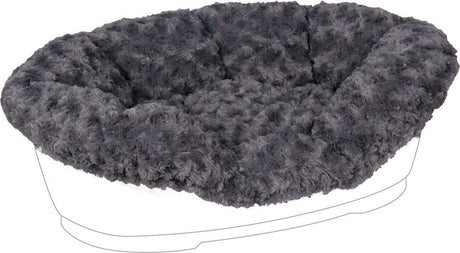 Coussin pour chien Flamingo tuck câlin gris m – 70x47x22 cm – housse en peluche élastique – parfait pour lit pour chien tuck –