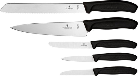 Ensemble de couteaux de cuisine Victorinox - 5 pièces - lame en acier inoxydable - manche en plastique