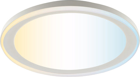 Brilliant pederson - plafonnier - led 10w - cct - 3000k-6500k - dimmable - veilleuse - minuterie - télécommande - blanc