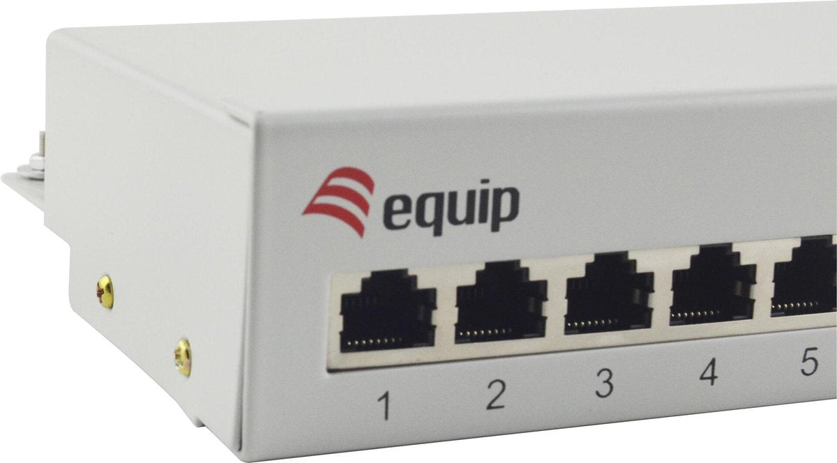 Equiper panneau de brassage 12x rj45 cat6 bureau gris