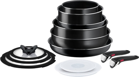 Tefal ingenio easy cooking clean - set de casseroles - 13 pièces - ne convient pas à l'induction - empilable - poignée amovible