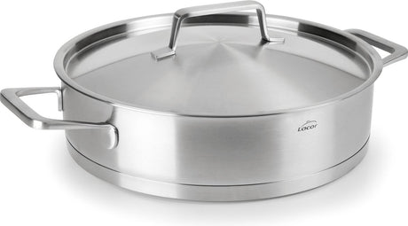 Casserole basse Lacor foodie avec couvercle - inox - 26cm - 3l
