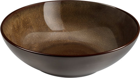 Médard de noblat - sentiment bronze - assiette à salade et pâtes 18 cm - 6 pièces - grès