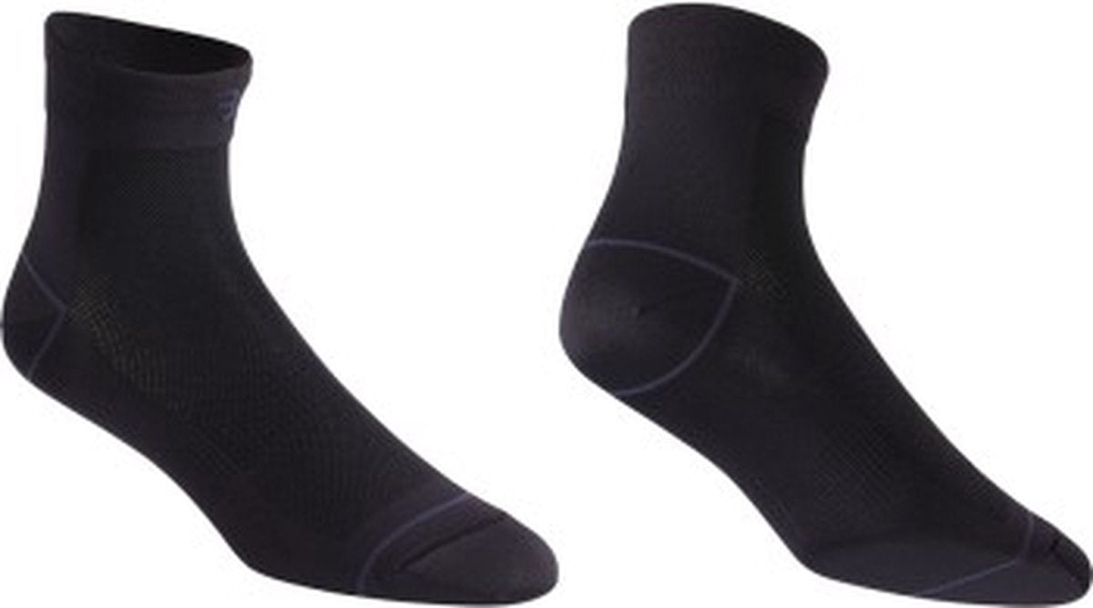 Bbb cycling fietssokken zwart - 2 paar - lengte: 10cm - duurzame wielrensokken zomer - maat 44 47 - fietssokken heren en dames - combifeet bso-06