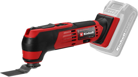 Outil multifonction à batterie Einhell te-mg 18 1 li solo - power x-change - 18 v li-ion - incl. 9x papier de verre et 3 lames de scie différentes - excl. batterie et chargeur