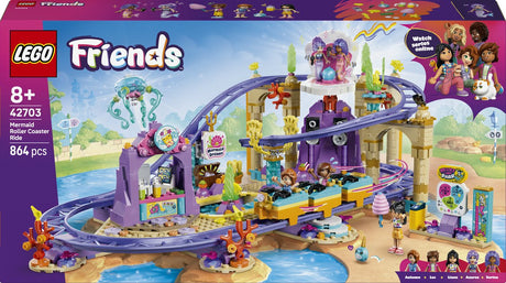 Lego friends zeemeerminnenachtbaan pretpark speelgoed voor kinderen met poppetjes 42703
