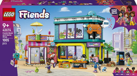 Kit de construction de magasin de jouets et magasin de bandes dessinées et de jeux Lego Friends pour enfants - 42674