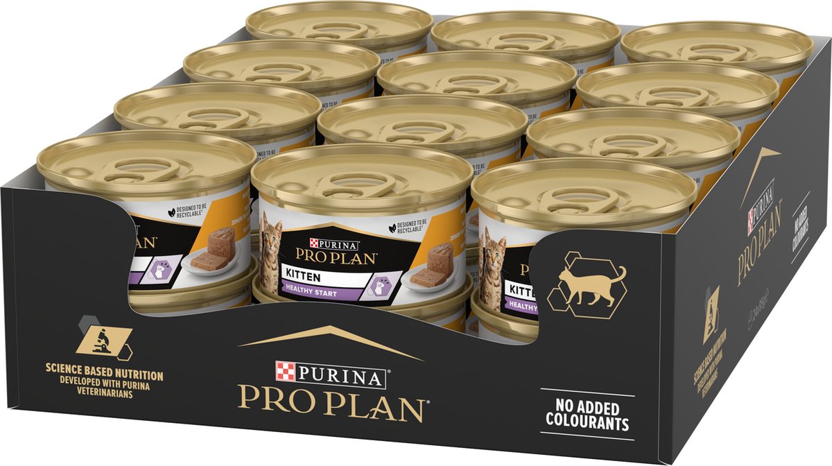 Pro plan mousse chaton - nourriture humide pour chat - poulet - 24 x 85g