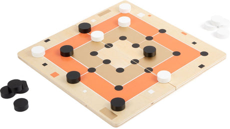 Small foot - jeu de solitaire et moulin en bois édition or